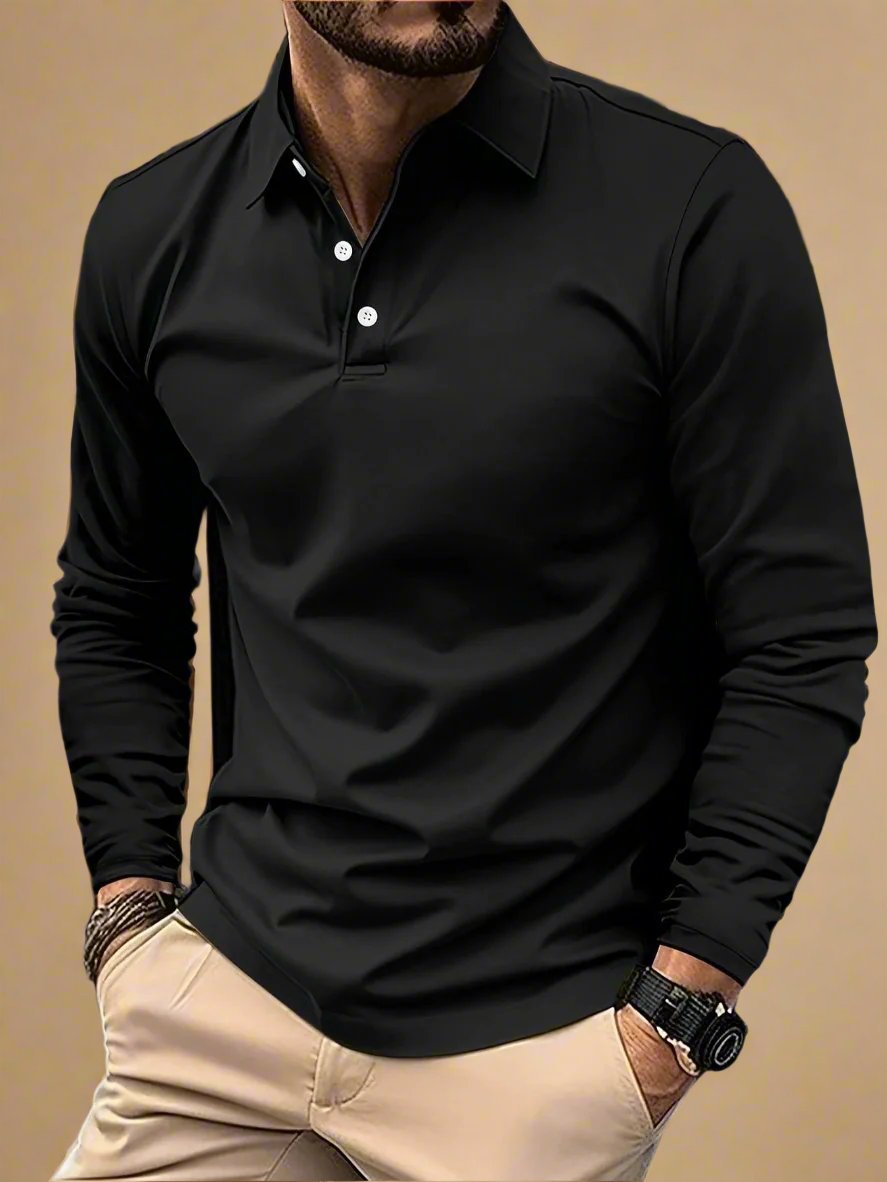Dante - Men's long-sleeved polo shirt