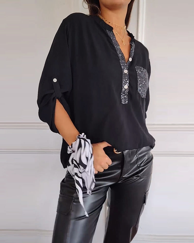 Dina - Elegant blouse with long sleeves