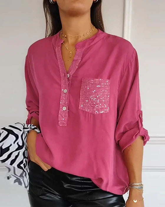 Dina - Elegant blouse with long sleeves