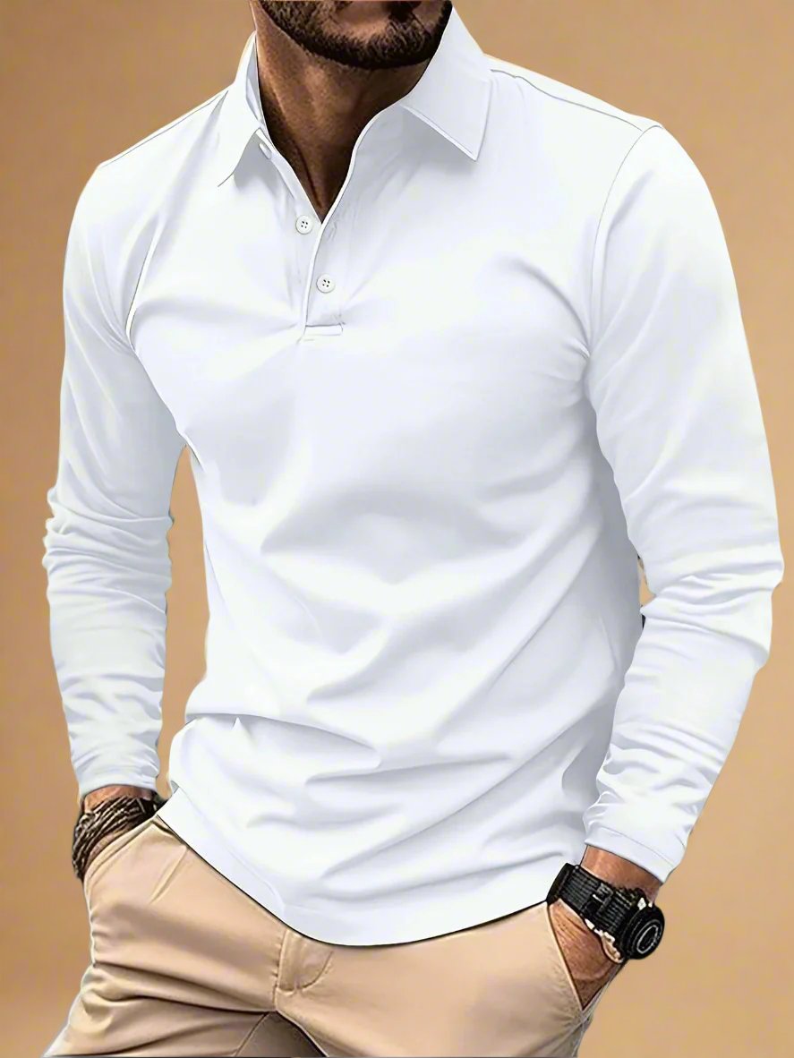 Dante - Men's long-sleeved polo shirt