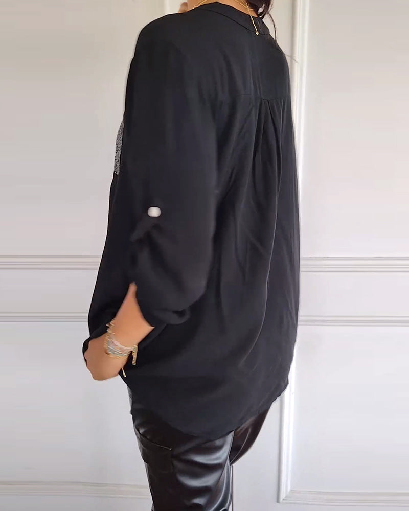 Dina - Elegant blouse with long sleeves