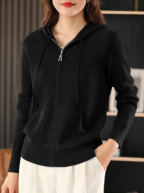 Jennifer Wool blend zip-up Vest