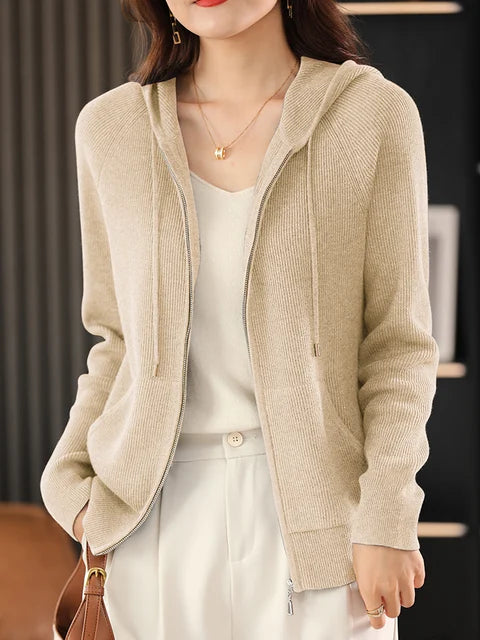 Jennifer Wool blend zip-up Vest