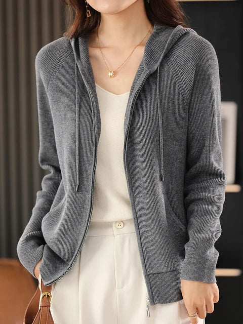 Jennifer Wool blend zip-up Vest