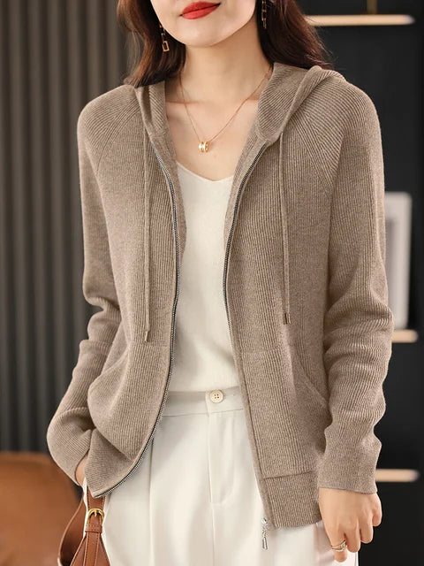 Jennifer Wool blend zip-up Vest