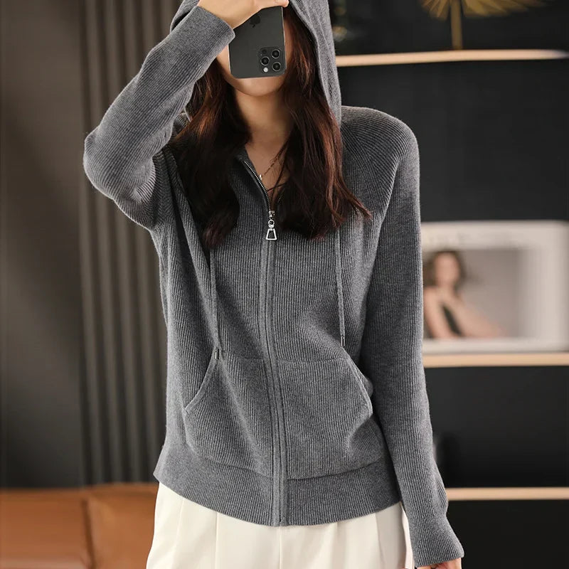 Jenifer - wool blend zip-up vest