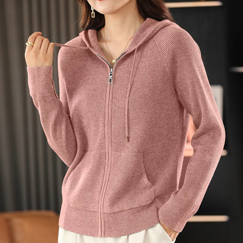 Jennifer Wool blend zip-up Vest