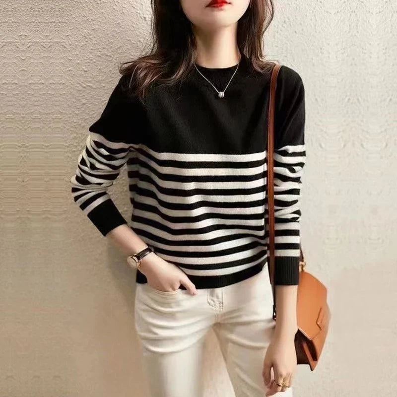 Ava Striped Knitted Sweater