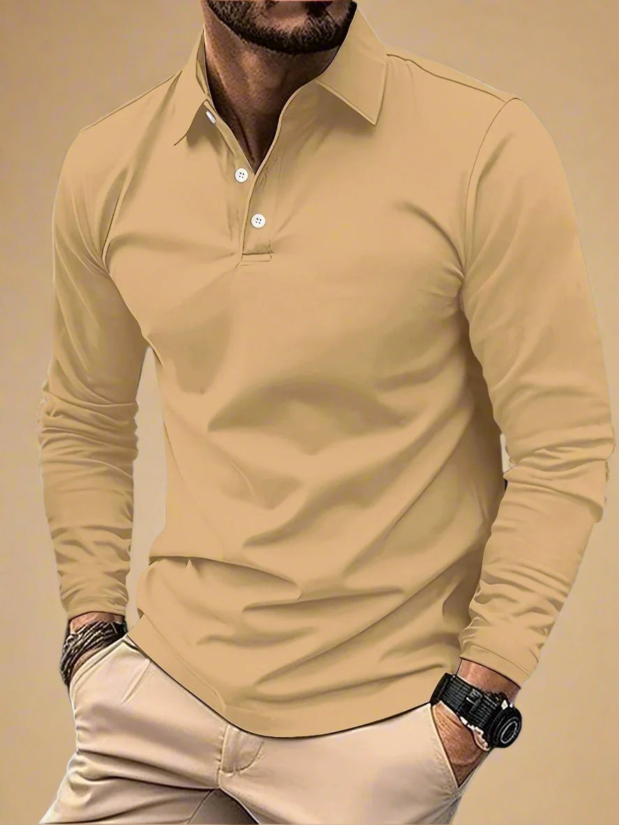 Dante - Men's long-sleeved polo shirt