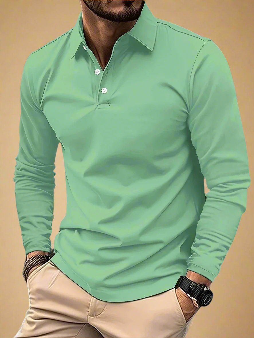 Dante - Men's long-sleeved polo shirt
