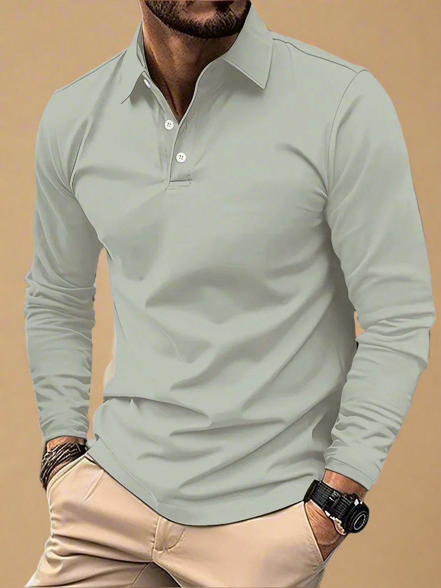 Dante - Men's long-sleeved polo shirt