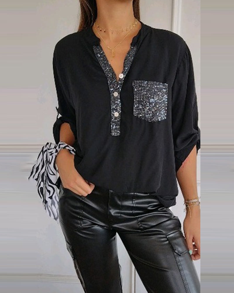 Dina - Elegant blouse with long sleeves